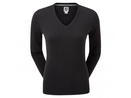 FOOTJOY Wool Blend V-Neck dámský svetr černý