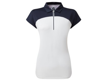 FOOTJOY Cap Sleeve Colour Block dámské tričko modro-bílé