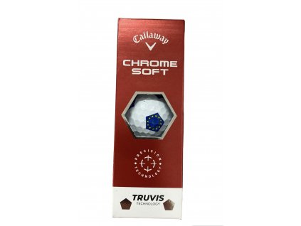 CALLAWAY Chrome Soft Truvis Europe golfové míčky bílo-modré (3 ks)