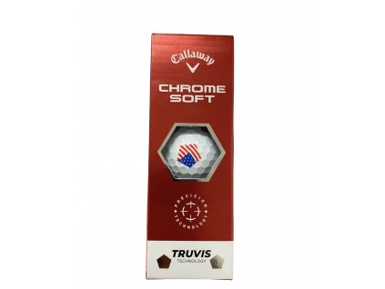 CALLAWAY Chrome Soft Truvis Team USA míčky bílé - 3 ks