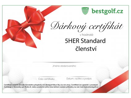 5her standard bestgolf blue sky členství