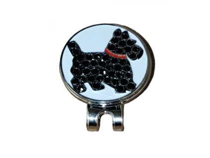 Magnetické markovátko s klipem - pes černý