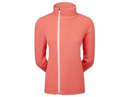FOOTJOY Full-Zip Fleece Asymetric dámská mikina lososová