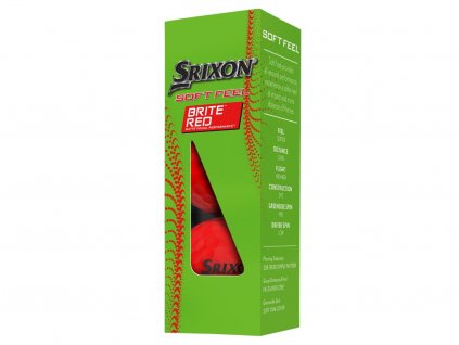 SRIXON Soft Feel 13 golfové míčky - červené (3 ks)