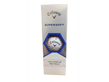 CALLAWAY Supersoft Red Splatter 360 golfové míčky (3 ks)