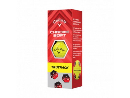 CALLAWAY Chrome Soft 24 Tru Track golfové míčky žluté (3 ks)