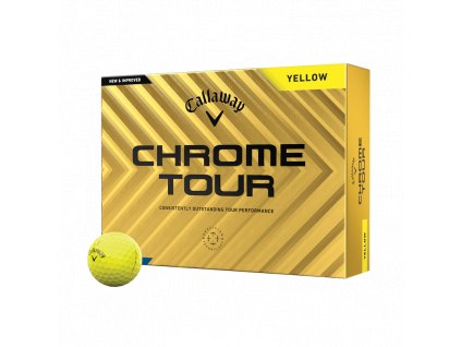 CALLAWAY Chrome Tour golfové míčky žluté (12 ks)