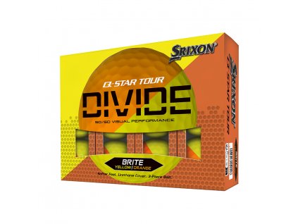 SRIXON Q-Star Tour Divide 2 golfové míčky žluto-oranžové (12 ks)