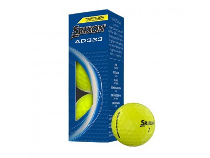 SRIXON AD333 golfové míčky - žluté (3 ks)