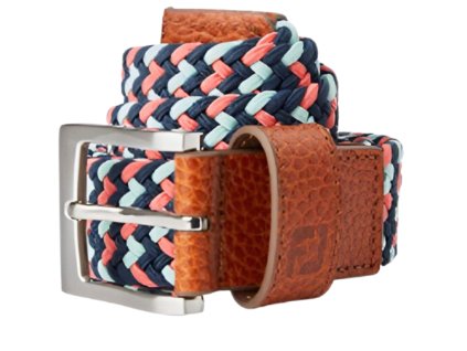 FOOTJOY Braided pánský pásek modro-růžový