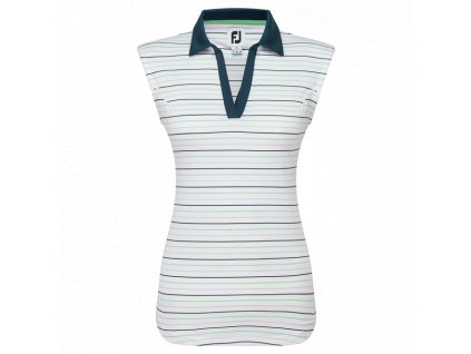 FOOTJOY Striped Lisle dámské tričko bílo-fialové