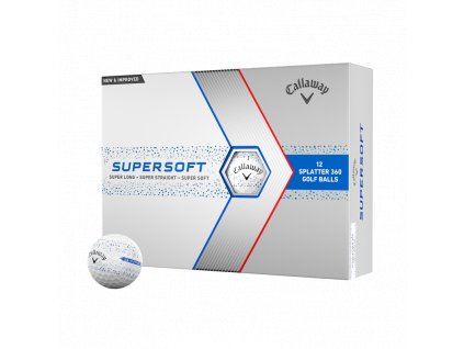 CALLAWAY Supersoft Blue Splatter 360 golfové míčky (12 ks)