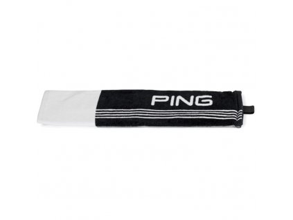 PING Trifold golfový ručník černo-bílý