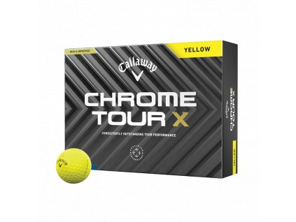 CALLAWAY Chrome Tour X golfové míčky žluté (12 ks)