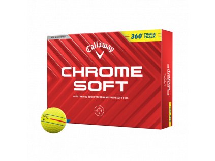 CALLAWAY Chrome Soft 24 Triple Track 360° golfové míčky žluté (12 ks)