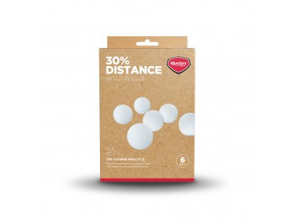 MASTERS 30% Distance cvičné míče bílé 6ks