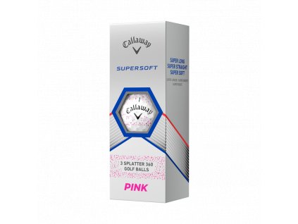 CALLAWAY Supersoft Pink Splatter 360 golfové míčky (3 ks)