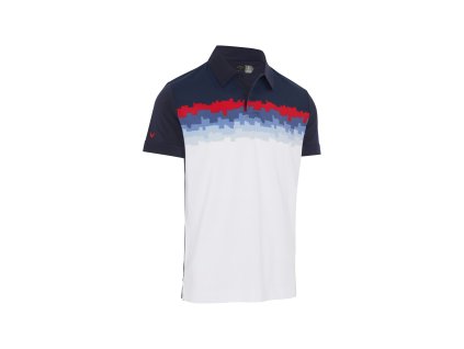 CALLAWAY Skyline Block pánské tričko bílo-modré