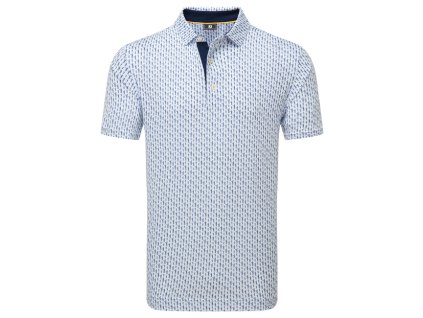 FOOTJOY Figur Lisle pánské tričko bílo-modré