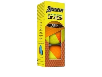 SRIXON Q-Star Tour Divide 2 golfové míčky žluto-oranžové (3 ks)