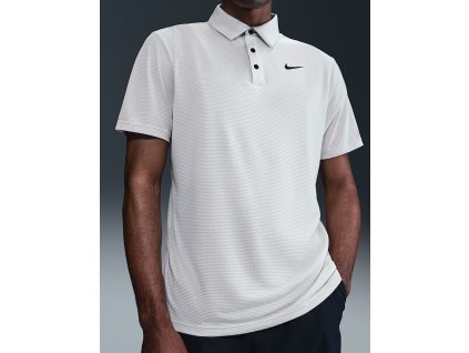 NIKE Dri-Fit Tour pánské tričko bílé
