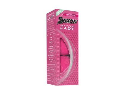 SRIXON Soft Feel Lady 9 dámské golfové míčky - růžové (12 ks)