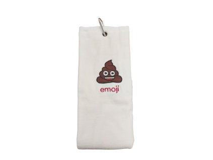 EMOJI Poop ručník bílý