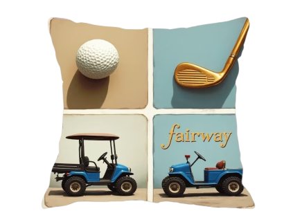 Povlak na polštář s golfovým motivem