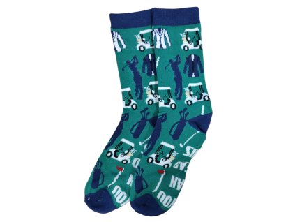 Golfové ponožky modro-zelené