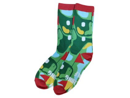 Golfové ponožky červeno-zelené