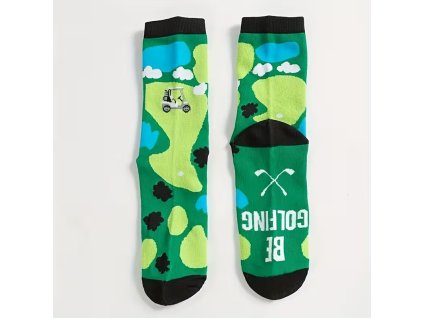Golfové ponožky modro-zelené