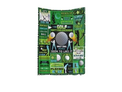 Deka s golfovým motivem 150 x 200 cm
