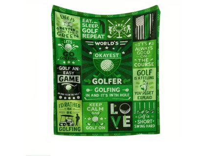 Deka s golfovým motivem 150 x 200 cm