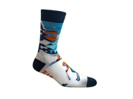 Sportovní ponožky modro-bílé