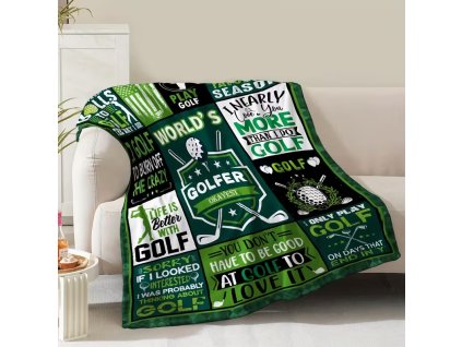 Deka s golfovým motivem 100 x 150 cm