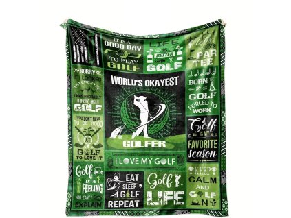 Deka s golfovým motivem 150 x 200 cm