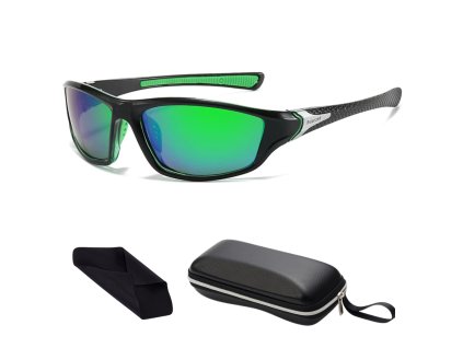 Sportovní brýle Polarized zelené + příslušenství