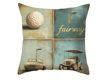 Povlak na polštář s golfovým motivem