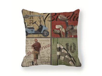 Povlak na polštář s golfovým motivem 50x50 cm