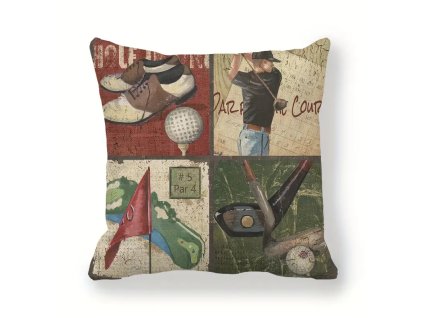 Povlak na polštář s golfovým motivem