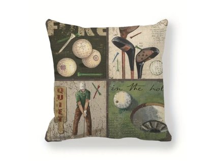 Povlak na polštář s golfovým motivem 50x50 cm
