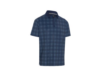 CALLAWAY Chev Plaid print pánské tričko modré