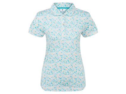 FOOTJOY Cap Sleeve Lisle dámské tričko bílo-zelené