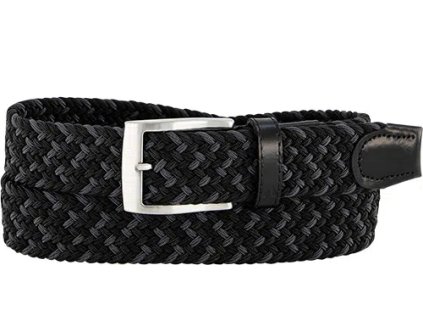 ALBERTO Gürtel Multicolor pánský pásek černo-šedý