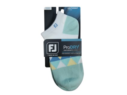 FOOTJOY Pro Dry Lightweight dámské ponožky modro-bílo-zelené