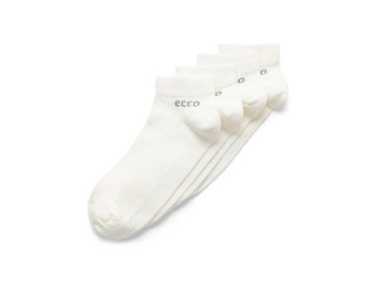Ecco Longlife Low Cut ponožky bílé 2 ks