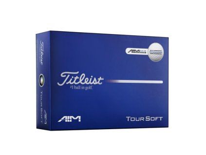 TITLEIST Tour Soft 26 míčky bílé AIM Blue line - 12 ks