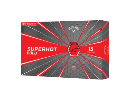 CALLAWAY golfové míčky Superhot Bold 18 červené (15 ks)