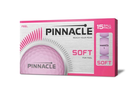 PINNACLE Soft dámské golfové míčky růžové (15 ks)