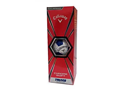 CALLAWAY Chrome Soft 18 Truvis golfové míčky bílo-modré (3 ks)